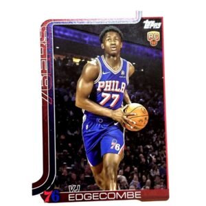 VJ Edgecombe (Philadelphia 76ers) – Topps Clutch City Prospects 2025-26 #CC-12 Rookie Card (RC) (frente) | NBA Cards RD
